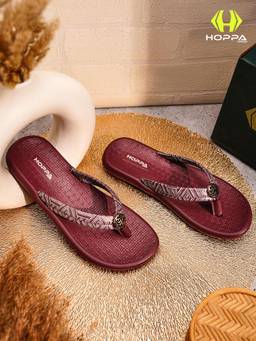 HOPPA - Wine Round Toe Flipflops
