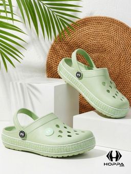 HOPPA - Green Round Toe Clogs