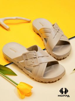 HOPPA - Beige Round Toe Sandal