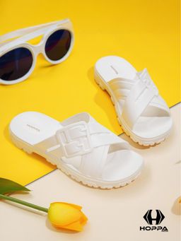 HOPPA - White Round Toe Sandal