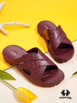 HOPPA - Wine Round Toe Sandal