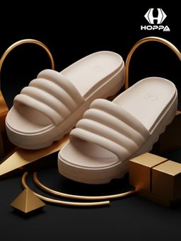 HOPPA - Beige Round Toe Sliders