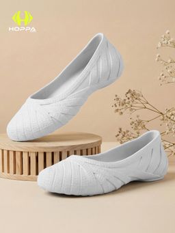 HOPPA - Womens White Ballerina