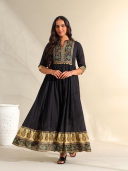 Mamicha - Black Nayantara Midnight Maxi Dress