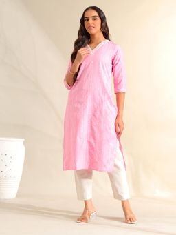 Mamicha - Pink Pari Rose Kurta with Pant