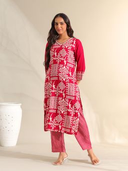 Mamicha - Avni Magenta Mosaic Kurta with Pant