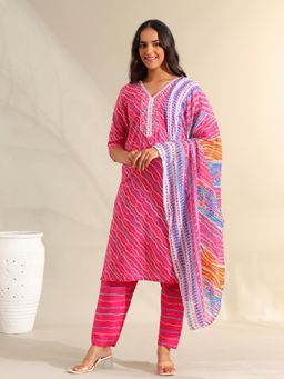 Mamicha - Pink Trisha Sangam Kurta with Pant and Dupatta
