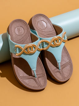 Inc.5 - Womens Sky Blue Casual Solid Round Toe Sandals