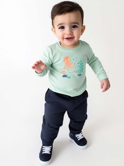 Nautinati - Green Printed T-Shirt and Joggers (Set of 2)