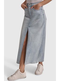 DKNY - Blue High Rise Maxi Denim Skirt