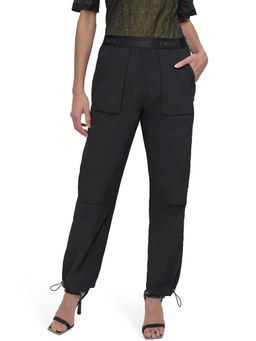 DKNY - Black Rumple Tech Nylon Bungee Joggers