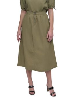 DKNY - Green Perforated Tech Midi Cargo Skirt