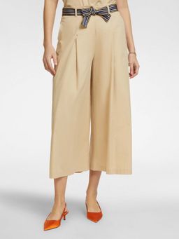 Elena Miro - Beige Tailored Wide Leg Pant with Belt