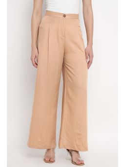 Diana Gallesi - Beige Tailored Wide-Leg Pant
