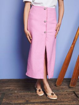 Sister Jane - Pink Mira Boucle Pencil Skirt