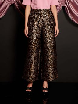 Sister Jane - Brown Cherie Leopard Jacquard Pant