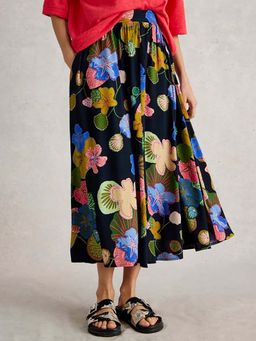 White Stuff - Navy Blue Abigail Midi Skirt