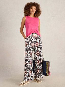 White Stuff - White Lucy Linen Blend Pant