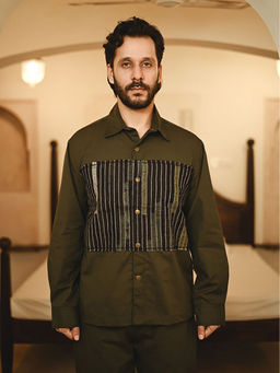 The Terra tribe - Upcycled Hunza Green Shirt With Pant