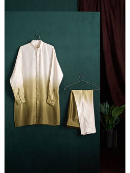 Project Bandi - Moss Ombre Kurta Pyjama Set