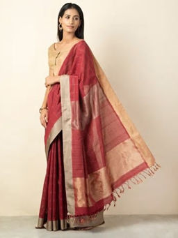 Fabindia - Cotton Woven Checks Sari