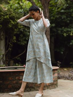 W - Light Blue Layered Jumpsuit