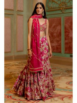 Paulmi & Harsh - Heela Pink Lehenga with Choli and Dupatta