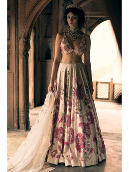Paulmi & Harsh - Josephine Ivory Lehenga with Choli and Dupatta