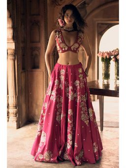 Paulmi & Harsh - Celeste Pink Lehenga with Choli and Dupatta