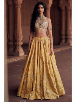 Paulmi & Harsh - Ruby Yellow Lehenga with Choli and Dupatta