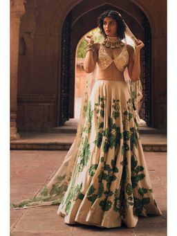 Paulmi & Harsh - Ever Ivory Lehenga with Choli and Dupatta