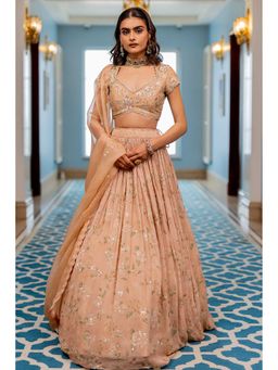 Paulmi & Harsh - Ren Peach Lehenga with Choli and Dupatta