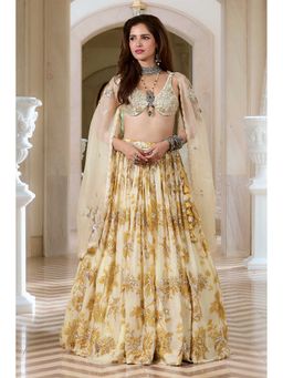 Paulmi & Harsh - Zayana Ivory Lehenga with Choli and Dupatta
