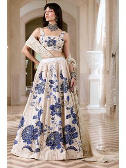 Paulmi & Harsh - Francesca Ivory Lehenga with Choli and Dupatta