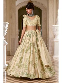 Paulmi & Harsh - Emiko Ivory Lehenga with Choli and Dupatta