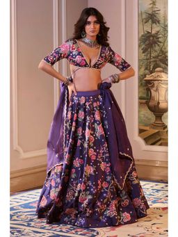 Paulmi & Harsh - Serafina Purple Lehenga with Choli and Dupatta
