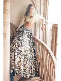 Paulmi & Harsh - Athena Black Lehenga with Choli and Dupatta