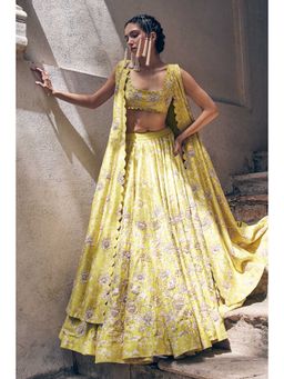 Paulmi & Harsh - Esther Yellow Lehenga with Blouse and Jacket