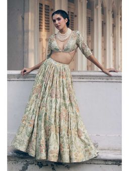 Paulmi & Harsh - Nellie Ivory Lehenga with Choli and Dupatta