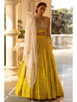 Paulmi & Harsh - Adele Yellow Lehenga with Choli and Dupatta