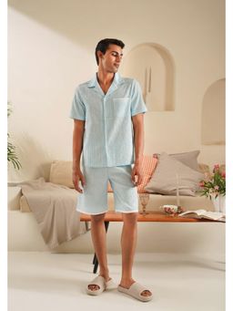Muvazo - Spruce Blue Shirt with Shorts