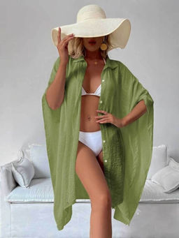 Addery - Green Sheer Beach Shirt