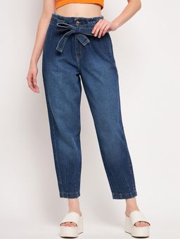 Madame - Women Solid Navy Blue Jeans