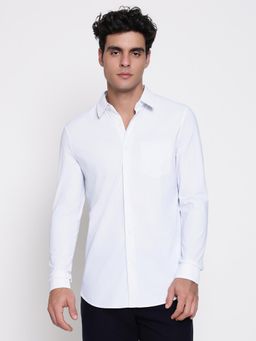 Guess - Men Sunset Tech Super Stretch Micro Dots Blue Ditsy Spread Collar Slim Fit Shirt
