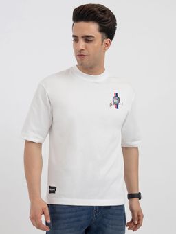 Red Tape - White Graphic T-Shirt for Men
