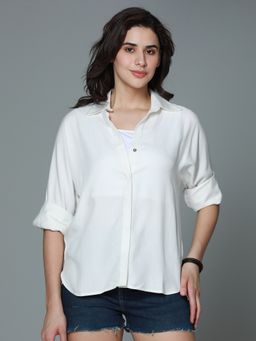 High Star - Classic boxy Spread Collar Long Sleeves Casual Shirt