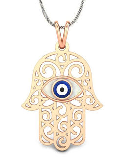 Candere by Kalyan Jewellers - Bis Hallmarked Rose Gold Evil-Eye 14Kt Pendant for Women/Girls
