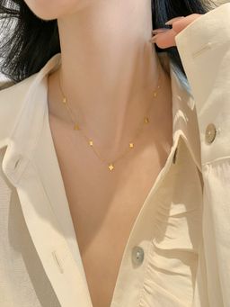 AQUASTREET - 18K Gold Plated Waterproof Anti-Tarnish Minimal Star Drops Chain Necklace