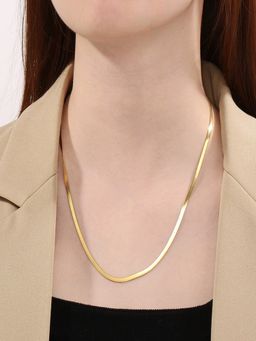 AQUASTREET - 18K Gold Plated Waterproof Anti-Tarnish 2Mm Snake Chain Thin Necklace