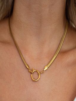 AQUASTREET - 18K Gold Plated Waterproof Anti-Tarnish Snake Chain Necklace